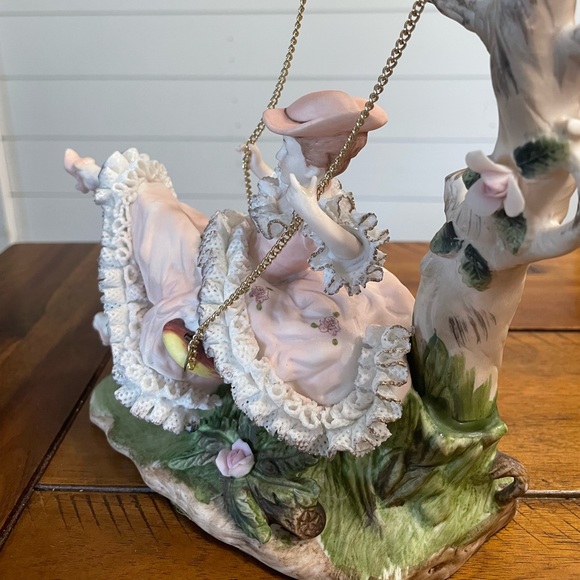 Vintage Porcelain Music Box. Lady Victorian dress. Fly me to the moon tune. - Picture 6 of 6